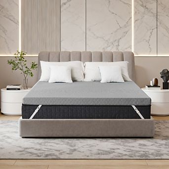 Maxspeed Extra Firm Memory Foam Mattress Topper with Non-Slip Design