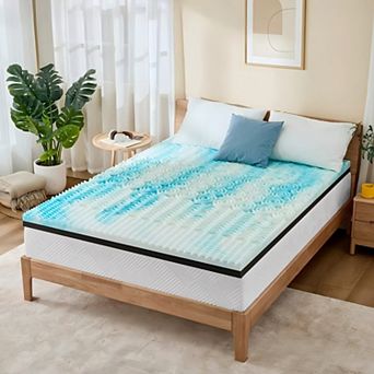 Maxspeed 3 Inch Firm Mattress Topper 5 Zone Memory Foam Reversible Medium Firm
