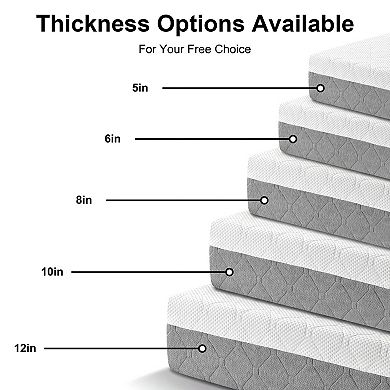 Maxspeed Gel Memory Foam Mattress 8 Inch, High-Density Sponge, Spine Protection and Pressure Relief