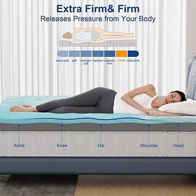 Maxspeed 4-Inch Extra Firm Mattress Topper, Dual-Sided Foam with Washable Cover