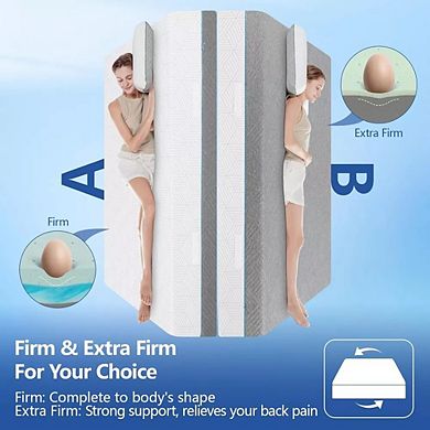 Maxspeed 14 Inch Extra Firm Memory Foam Mattress Reversible with Cooling Gel