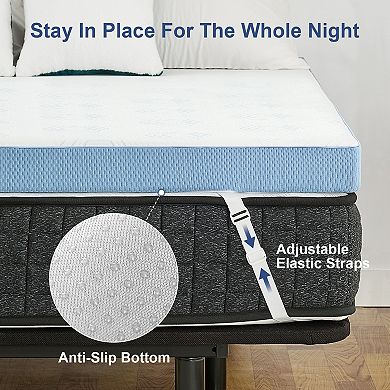 Maxspeed Extra Firm Memory Foam Mattress Topper with Removable Cover