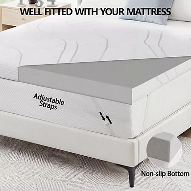 Maxspeed Ultra Firm Memory Foam Mattress Topper with Removable Washable Cover