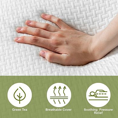 Maxspeed Extra Firm Memory Foam Mattress 8 Inch with Cooling Green Tea & Gel, Double-Sided