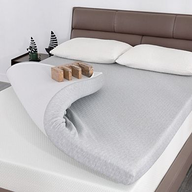 Maxspeed 3" Firm to Extra Firm Memory Foam Mattress Topper with Cooling Gel