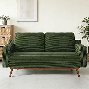 Maxspeed 65.4" Loveseat Sofa, Loveseat for Living Room, Modern Small Couch with Spring Cushions