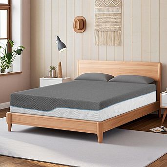 Maxspeed 12 Inch Extra Firm Memory Foam Mattress Dual-Side Bed Mattress High-Density for Pain Relief