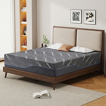 Maxspeed 12 Inch Memory Foam Mattress, Dual-Sided Medium Firm Gel Mattress with Washable Cover
