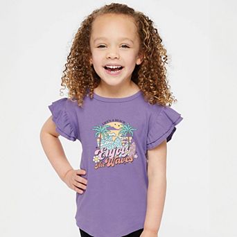 Life's A Beach Wave - Flutter Sleeve Graphic T-Shirt