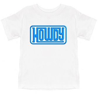 Howdy Square Puff Print - Toddler Short Sleeve Graphic T-Shirt