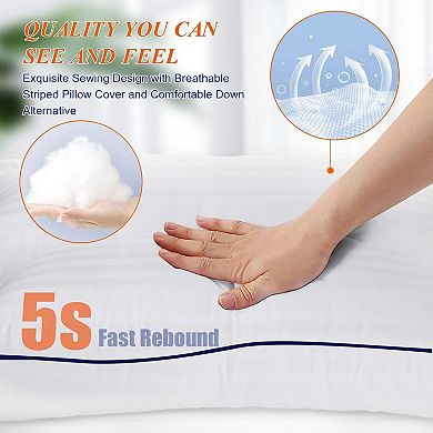 Luxury Hotel-Style Bed Pillows: Soft, Cooling, Supportive, Machine Washable