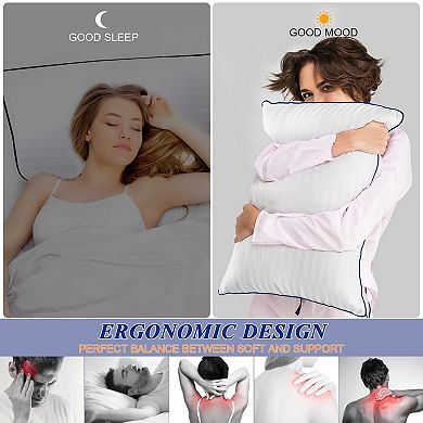 Luxury Hotel-Style Bed Pillows: Soft, Cooling, Supportive, Machine Washable