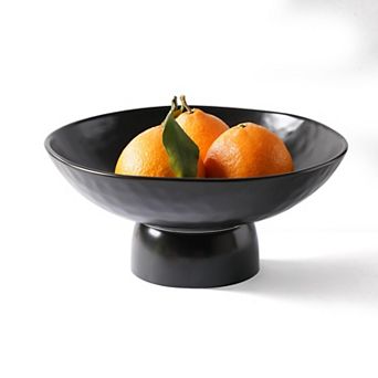 10" Ceramic Fruit Bowl with Stand: Modern Decor for Kitchen Dining, Versatile for Fruits Snacks