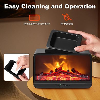 Electric Fireplace Wax Warmer with Timer PTC Heating Plate - Stylish Home Decor for Any Occasion