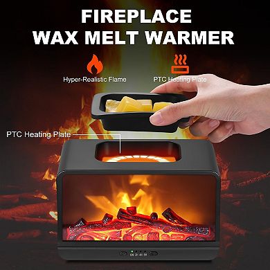 Electric Fireplace Wax Warmer with Timer PTC Heating Plate - Stylish Home Decor for Any Occasion