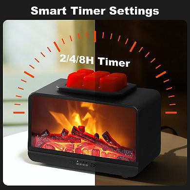 Electric Fireplace Wax Warmer with Timer PTC Heating Plate - Stylish Home Decor for Any Occasion
