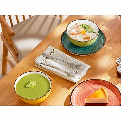 Cereal Bowls Set of 4 - Stylish, Versatile, Durable - Microwave & Dishwasher Safe