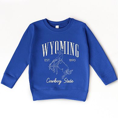 Wyoming Cowboy State - Toddler Graphic Sweatshirt