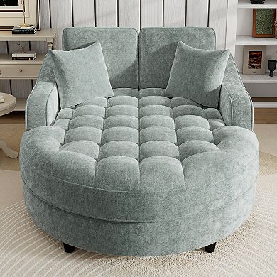 Merax 55" Modern Chaise Lounge Sofa Bed Upholstered Sofa Couch