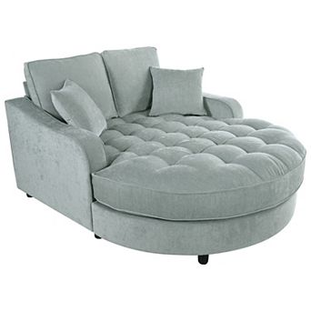 Merax 55" Modern Chaise Lounge Sofa Bed Upholstered Sofa Couch