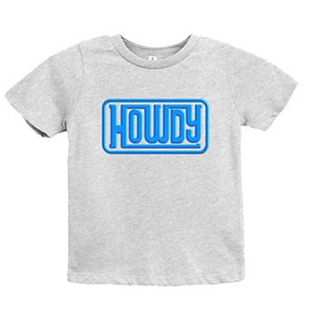Howdy Square Puff Print - Youth Short Sleeve Graphic T-Shirt