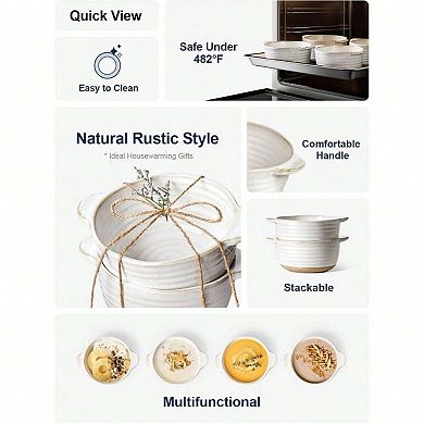 Handcrafted Soup Bowls, 20 oz Capacity, Versatile for Diverse Dishes, Oven & Microwave Safe