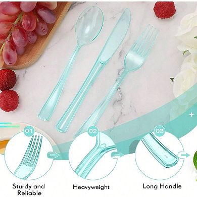 150 Piece Disposable Cutlery Set 50 Forks 50 Knives 50 Spoons for Parties