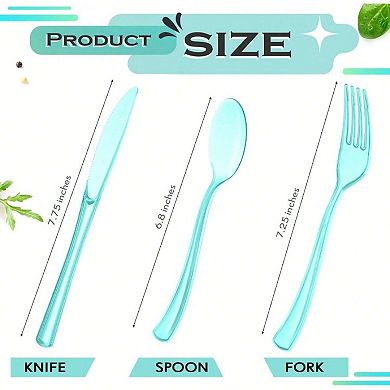 150 Piece Disposable Cutlery Set 50 Forks 50 Knives 50 Spoons for Parties