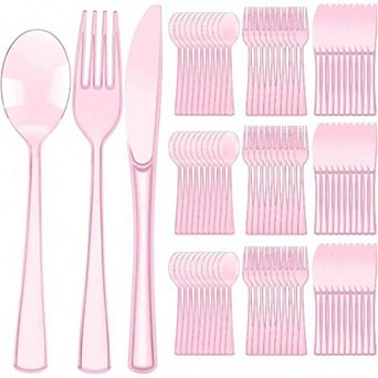 150 pc Disposable Cutlery Set 50 Forks 50 Knives 50 Spoons for Parties