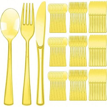 150 pc Disposable Cutlery Set 50 Forks 50 Knives 50 Spoons for Parties