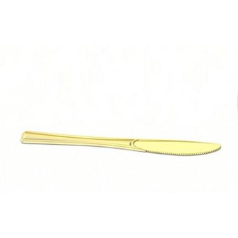Heavy Duty Gold Plastic Knives, BPA-Free, Heat Resistant, 100 Count