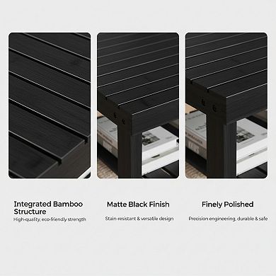 Shoe Storage Bench with 3 Shelves for Entryway Bathroom Bedroom