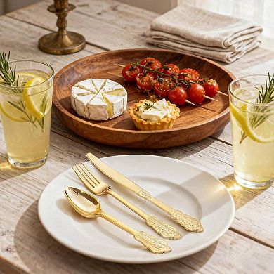 100 Piece Plastic Cutlery Set - Food Grade, Durable, Elegant for Events