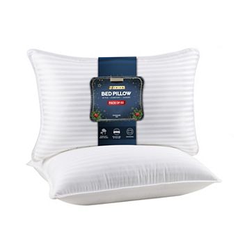 Set of 2 Soft Queen Size Down Alternative Pillows: Plush, Breathable, Supportive for Side Sleepers