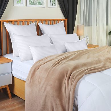 Set of 2 Soft Queen Size Down Alternative Pillows: Plush, Breathable, Supportive for Side Sleepers