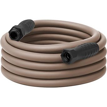 5/8 x 50ft Garden Hose Brown, Lightweight Durable Flexible All-Weather Leak-Free