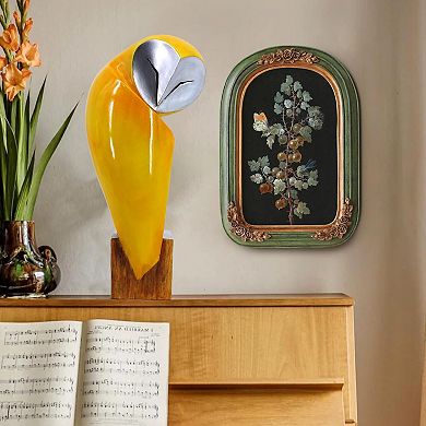 Handmade 15" Owl Statue: Home, Office, Desk, Mantel Decor. Wisdom Symbol, Durable