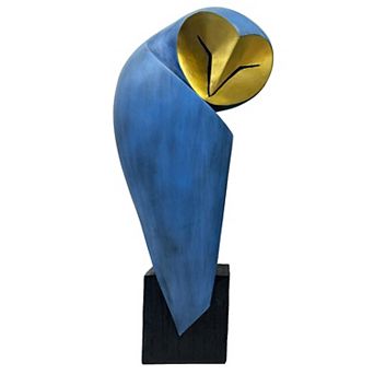 Handmade 15" Owl Statue: Home, Office, Desk, Mantel Decor. Wisdom Symbol, Durable