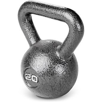 Cast Iron Hammertone Kettlebell 20lbs, Heavy Duty Workout Weight for Fitness