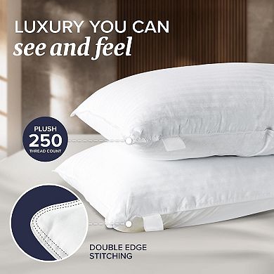Soft Queen Size Bed Pillows: Down Alternative, 2 Pack, Easy Wash, Breathable, Comfortable