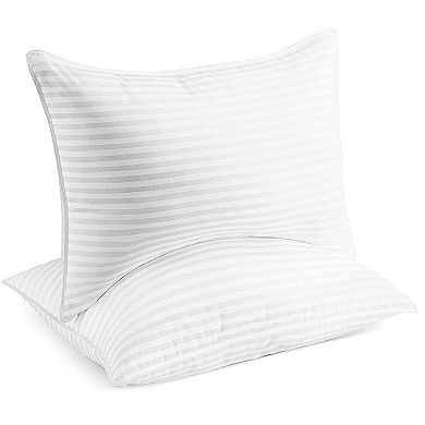 Soft Queen Size Bed Pillows: Down Alternative, 2 Pack, Easy Wash, Breathable, Comfortable