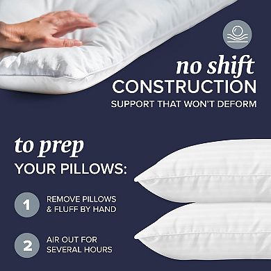 Soft Queen Size Bed Pillows: Down Alternative, 2 Pack, Easy Wash, Breathable, Comfortable