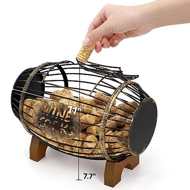Metal Wine Cork Holder: Rustic Home Decor, Holds 100+ Corks, Ideal Gift Idea