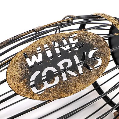 Metal Wine Cork Holder: Rustic Home Decor, Holds 100+ Corks, Ideal Gift Idea