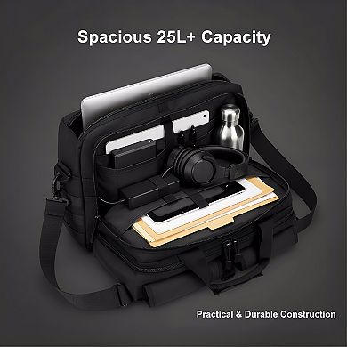 ZUQIETA Tactical Messenger Bag for Men - 14-17.3" Military Laptop Briefcase for Work & Flight