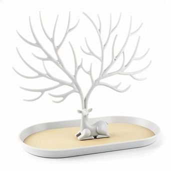 Antler Tree Jewelry Stand, Tower Hanging Organizer for Necklace Earrings Rings
