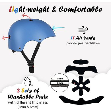 Adjustable Multi-Sport Youth Bike Helmet, Lightweight for Ages 5-14