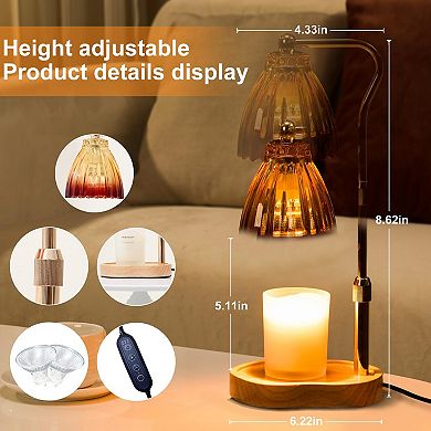 Candle Warmer Lamp: Timer, Dimmable, Elegant Decor for Home, Gifts for Women, House Warming