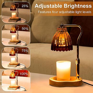Candle Warmer Lamp: Timer, Dimmable, Elegant Decor for Home, Gifts for Women, House Warming
