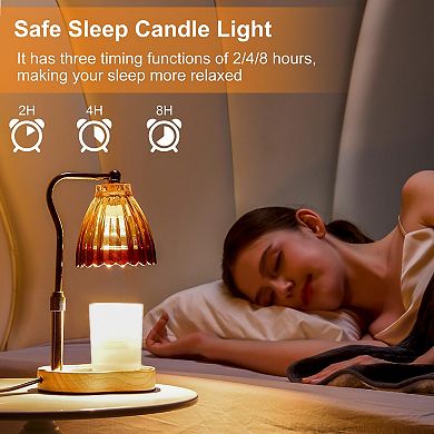 Candle Warmer Lamp: Timer, Dimmable, Elegant Decor for Home, Gifts for Women, House Warming